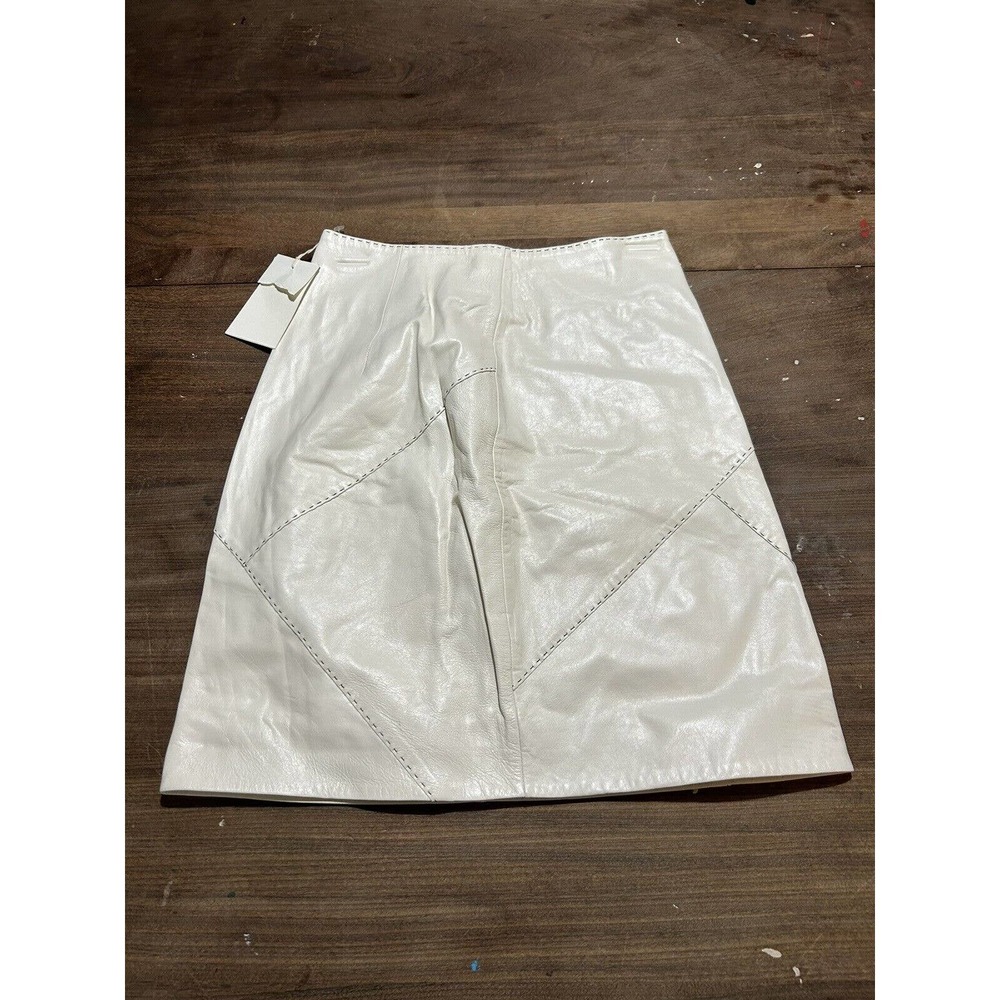 MB By Malene Birger Walican Marble leather Pencil Skirt, Sz 4 (US) 36 (F) NWT